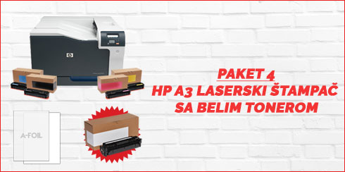 HP A3 laserski stampac sa belim tonerom