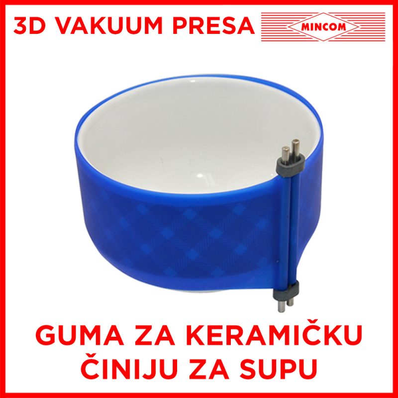 Guma za keramicku ciniju za supu 3D vakuum