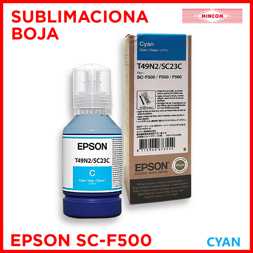 Encre sublimation EPSON UltraChrome DS cyan 140ml T49N2 / SC23C